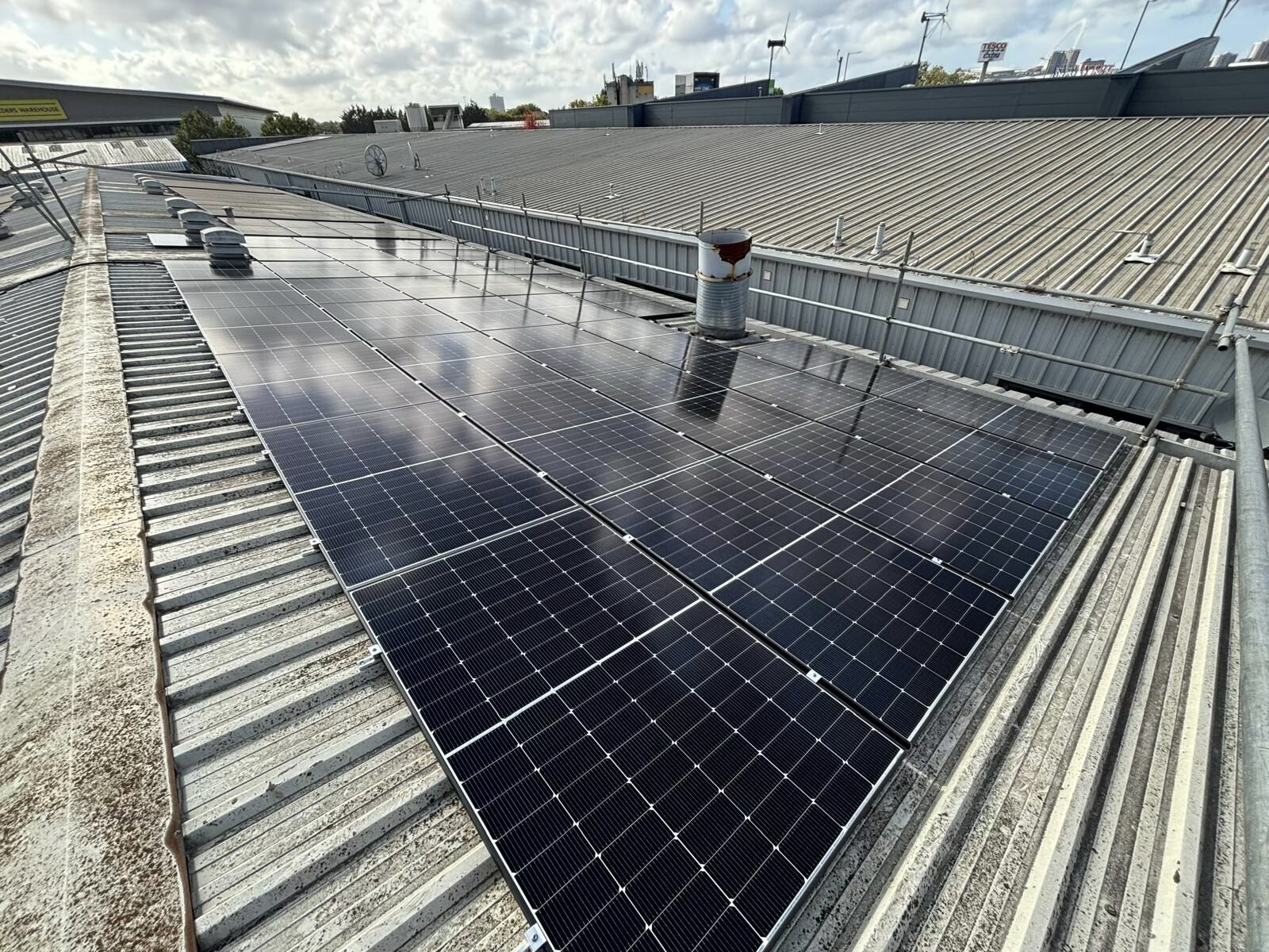 Solar panels installed at an Integral Memory PLC site